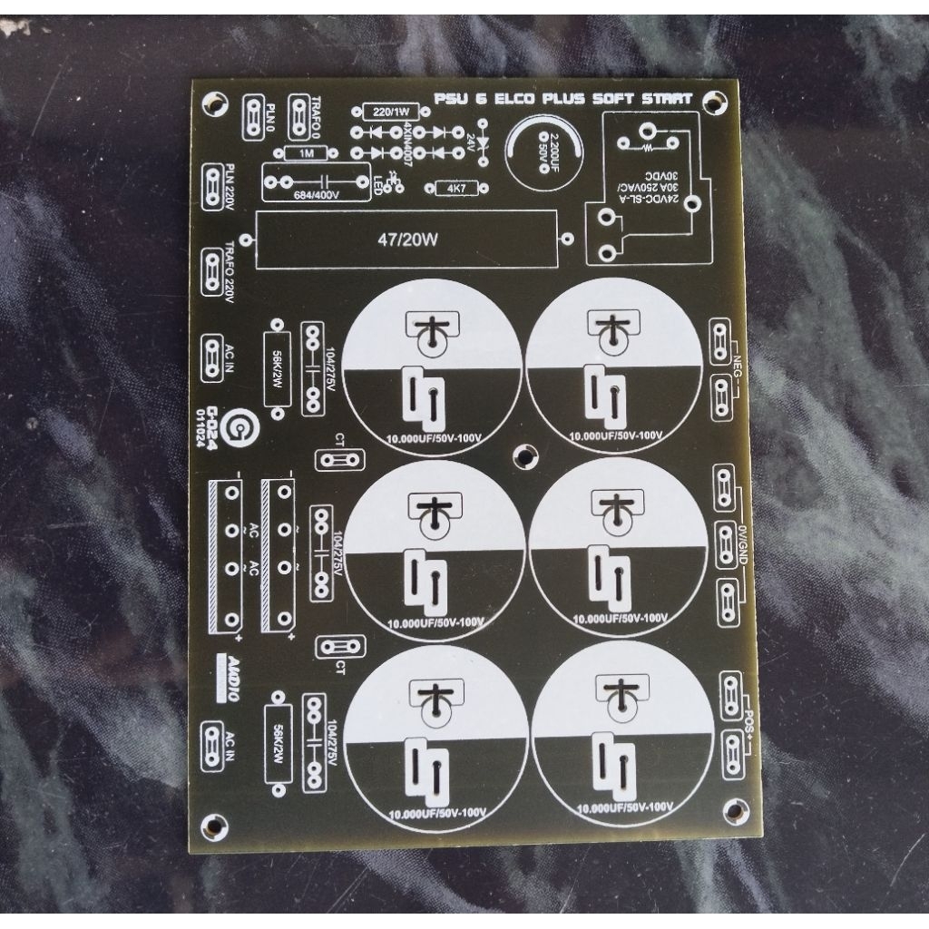 PCB PSU 6 Elco Plus Softstart Tipe G-024.