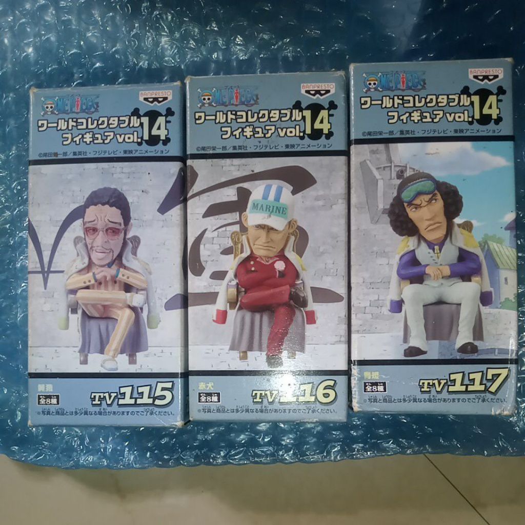 Jual Action Figure WCF One Piece Admiral Marine Trio Kizaru,Aokiji,Akainu Original