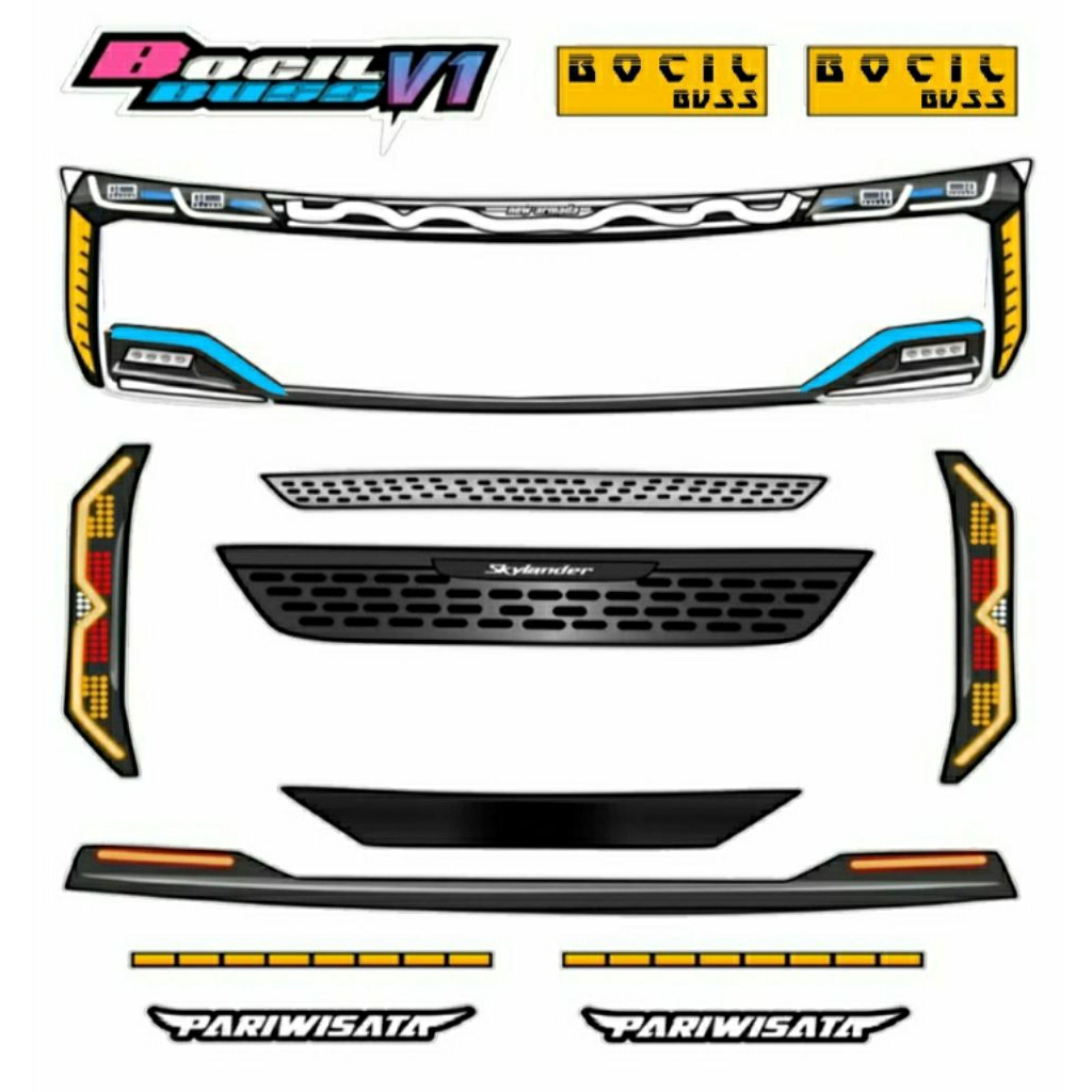 Stiker cutting Headlamp Skylander R25