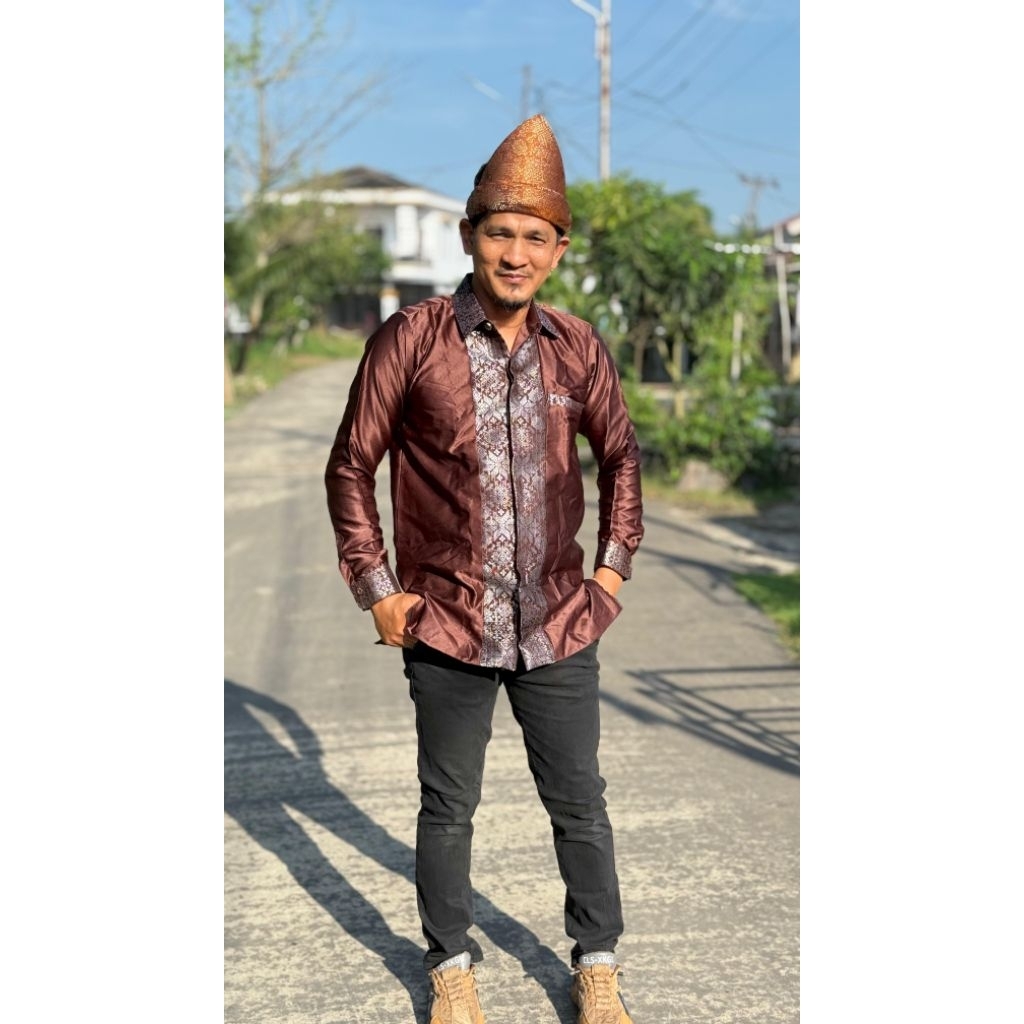 NEW KEMEJA SONGKET  MELAYU PRIA AYAH DAN ANAK