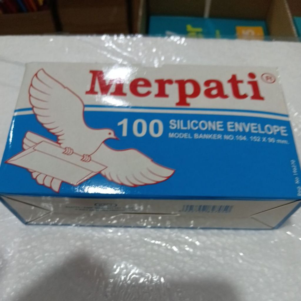

amplop merpati putih uk. 152x90mm 1 bok putih