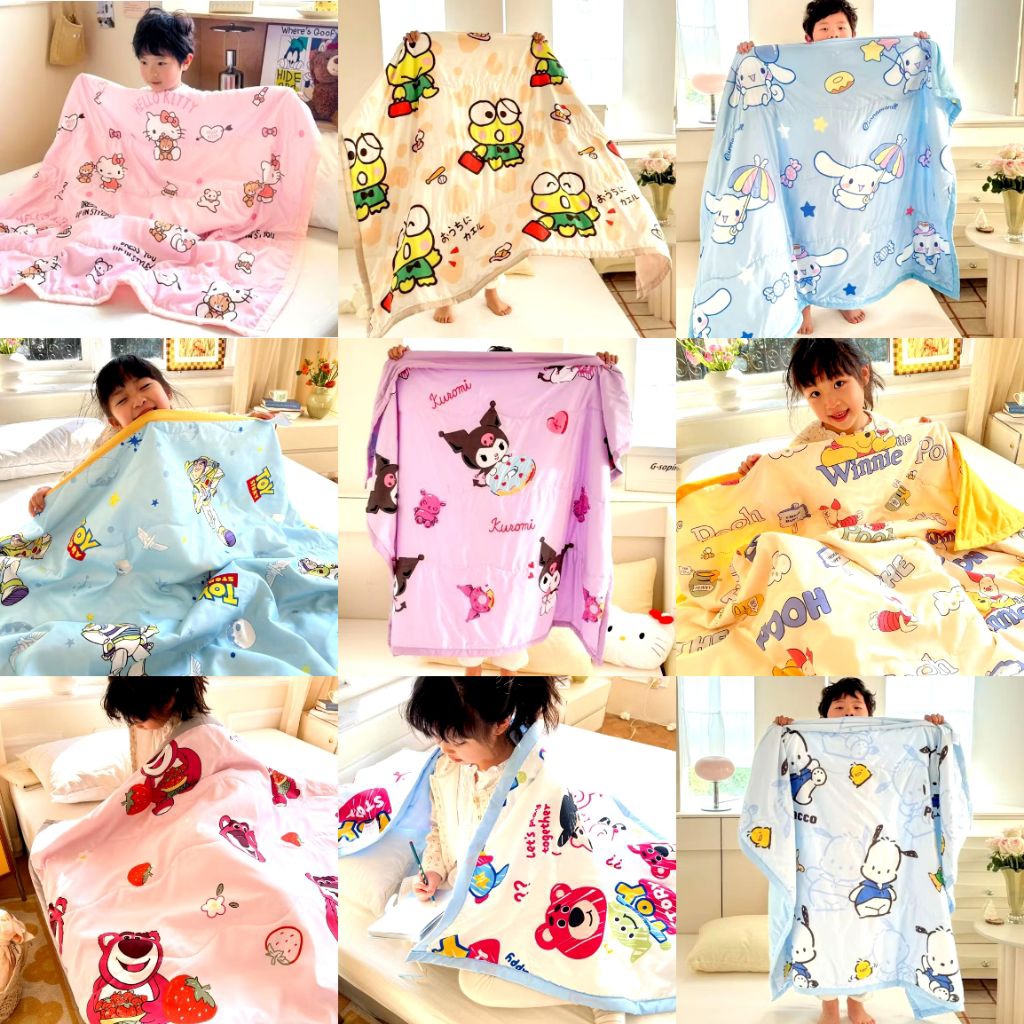 Selimut Karakter Lotso Buzz Pooh Toy Story Daisy | Selimut Katun Dingin 110×140 | Selimut Bergambar 