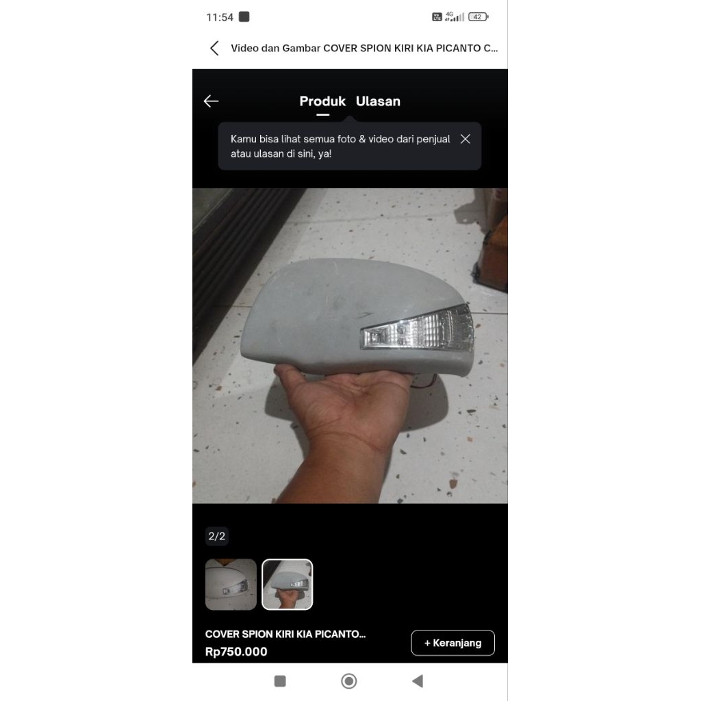 COVER SEN SPION KIRI KIA PICANTO COSMO