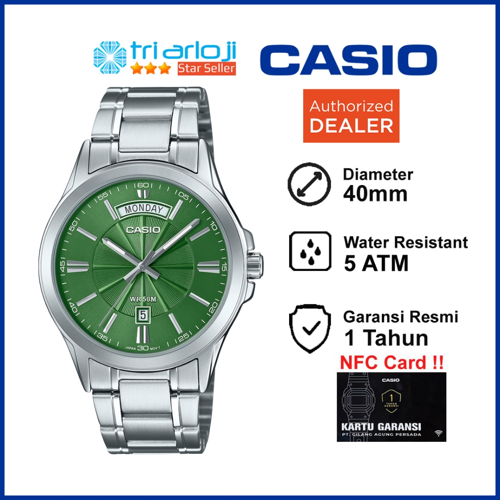 CASIO MTP-1381D-3AVDF Jam Tangan Pria Analog MTP-1381D-3A MTP 1381D 3AVDF MTP1381D