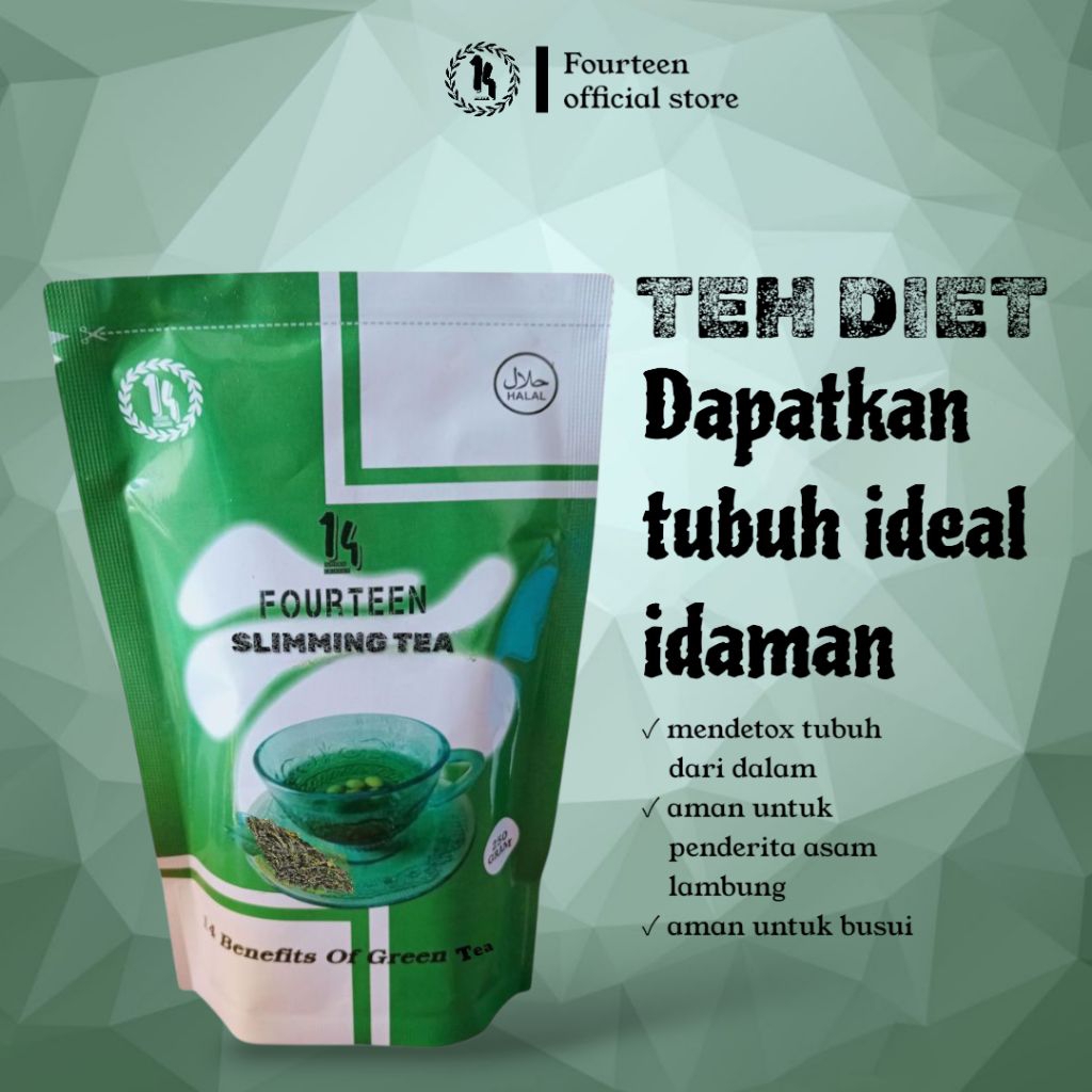 slimming tea teh diet , teh pelangsing dan peluntur lemak fourteen slimming tea