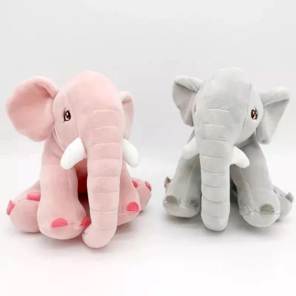 Boneka Gajah Duduk 40cm | Boneka Gajah Lucu & Imut Super Lembut Dolls