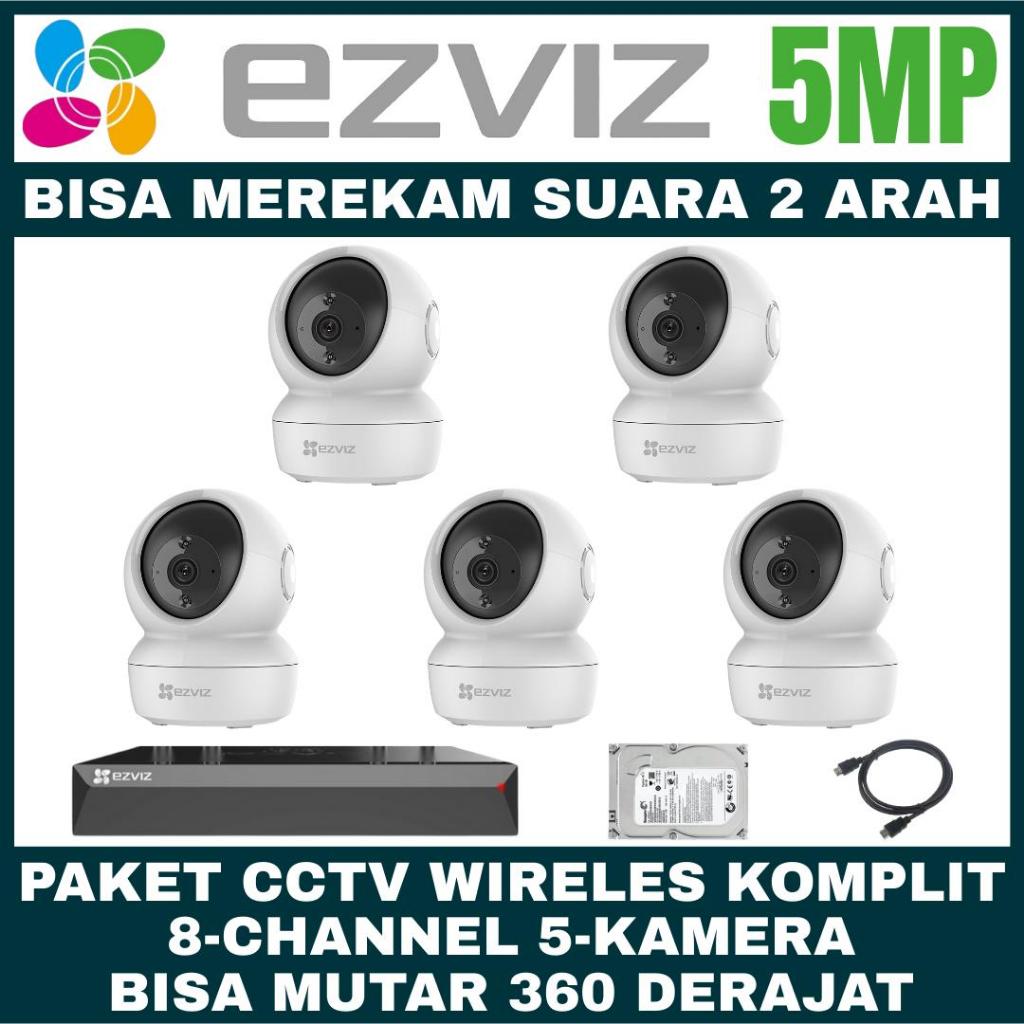 Paket CCTV EZVIZ 5MP 8 Channel 5 Kamera Wireless