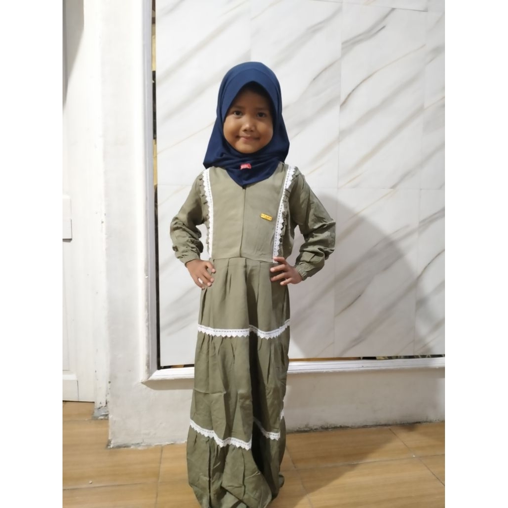 gamis anak anak kain rayon tuil