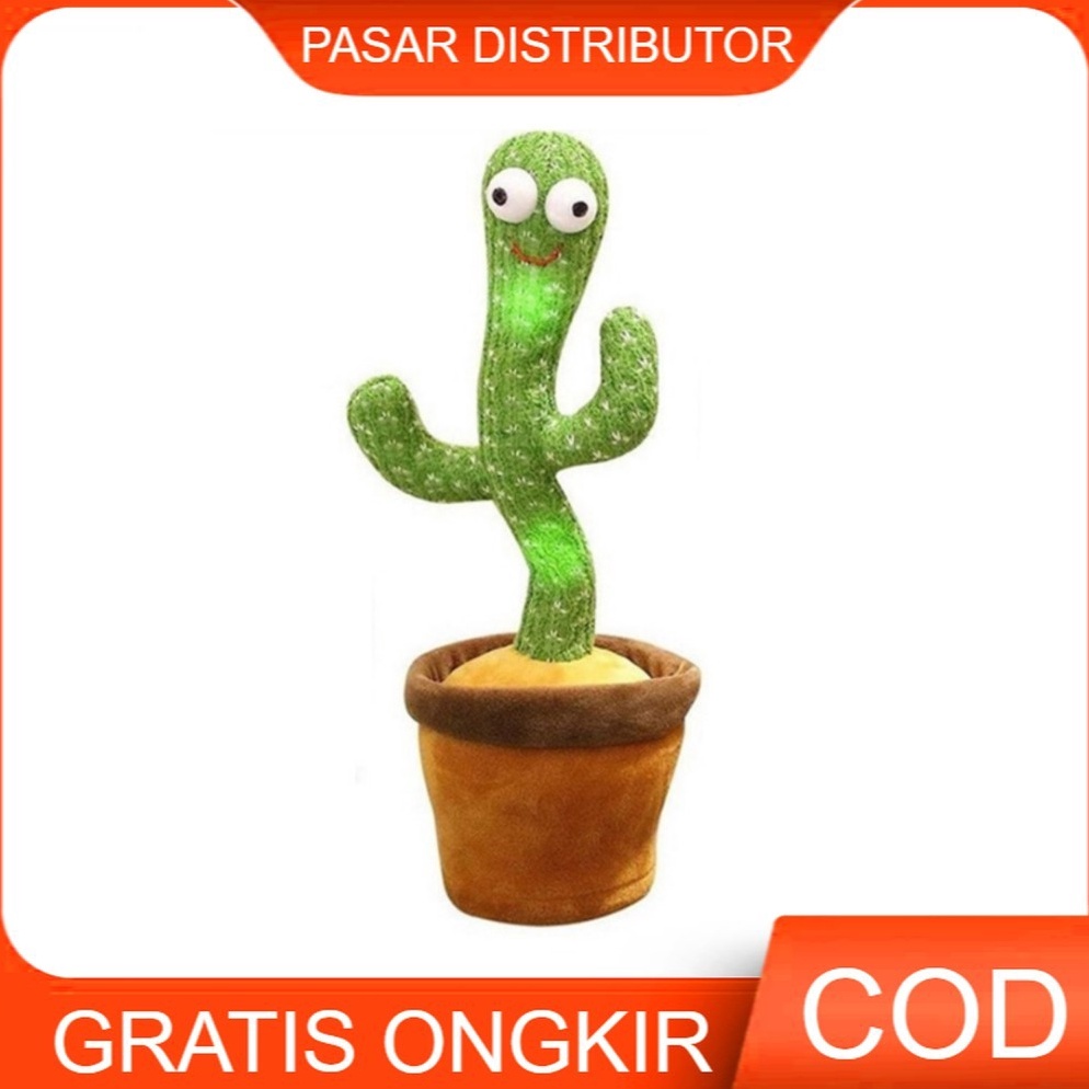 Limited Product Mainan Anak KAKTUS HIJAU KAKTUS DANCING Kaktus Joget kaktus Goyang Bicara Cactus Bon