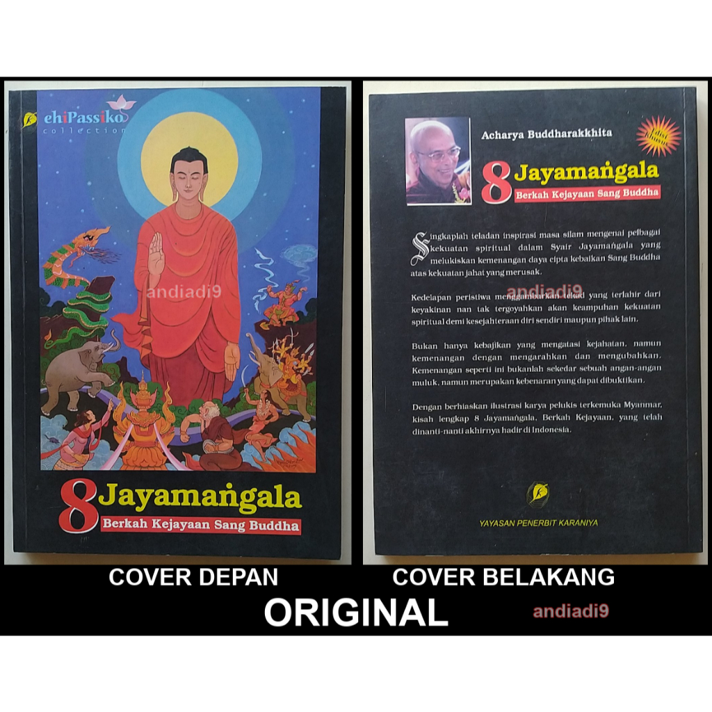 BUKU AGAMA BUDHA 8 JAYAMANGALA BERKAH KEJAYAAN SANG BUDDHA ACHARYA BUDDHARAKKHITA 2003 ASLI ORIGINAL