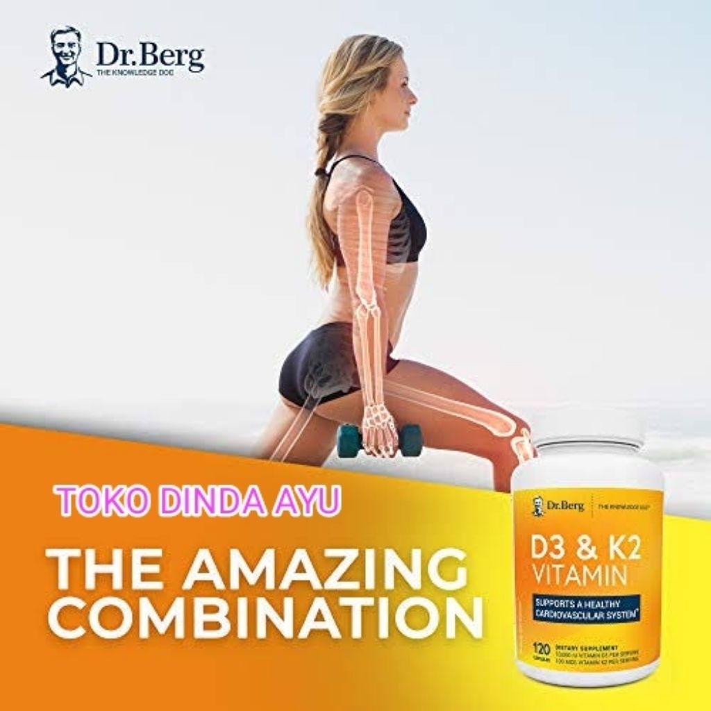 VITAMIN Dr BREG D3 & K2 VITAMIN KEKEBALAN DAYA TAHAN TUBUH, Vitamin D3 Vitamin K2 Vitamin Kesehatan 