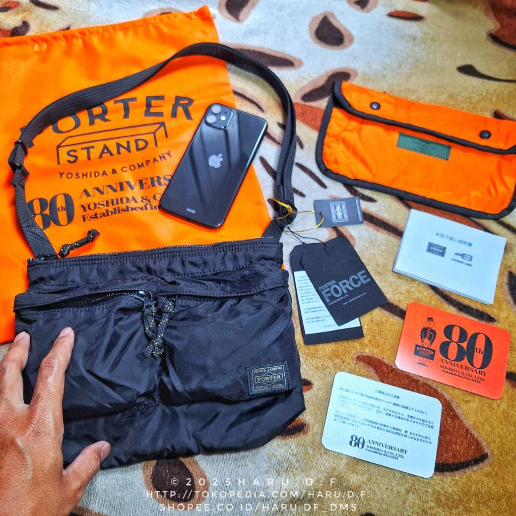 Porter Tanker Yoshida Force Shoulder Bag Hitam S