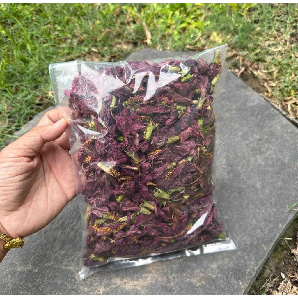 teh bunga sepatu kering murni 50gram teh hibiscus murni