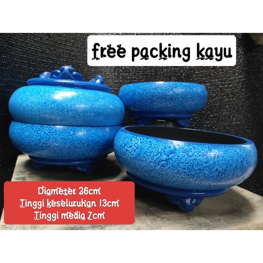 Pot Bonsai Semen Motif keramik