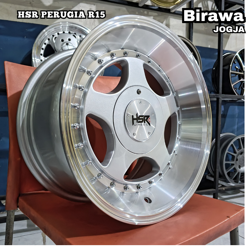 velg mobil racing ring 15 celong 7/8 cocok untuk corolla, jazz, brio, baleno dll hsr perugia r15