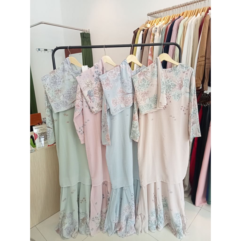 Dress Gamis Rok Span Maxi Panjang Ala Baju Kurung Malaysia