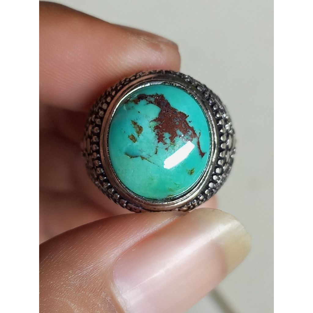 Natural Batu Pirus Persia Urat Merah