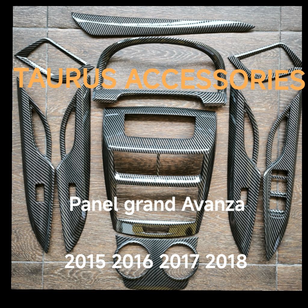 cover tempel Panel Dashboard/Interior grand Avanza / great Xenia 2015 2016/2017/2018 Motif Kayu wood