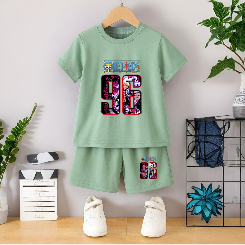 Setelan Baju Celana Anak Perempuan Bahan Katun Umur 2-12 Tahun - ONE PIECE 96
