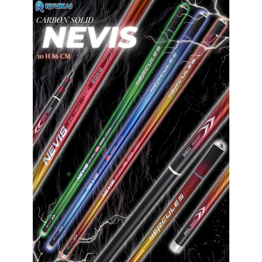 Joran Tegek Carbon Solid Kaku Galatama Babon 86 cm 10 H Ryukai Nevis