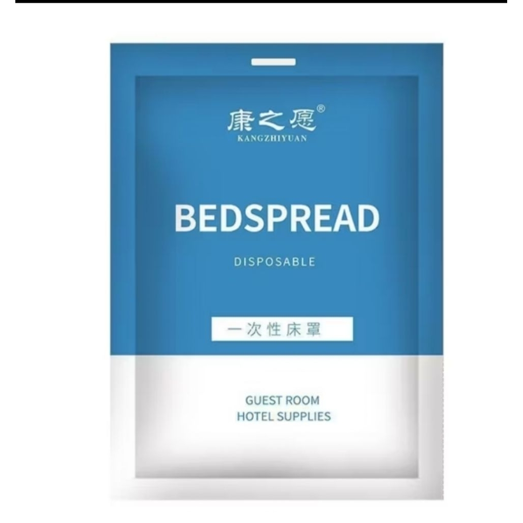 Sprei sekali pakai ukuran queen size/Sprei traveling/alas kasur