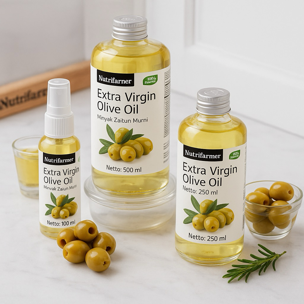 

Minyak Olive Oil Minyak Zaitun Original 500 ml Nutrifarmer 100 ml 250 ml