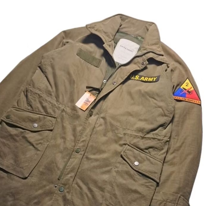 field military jacket repro us army 2nd armored division tanker jacket