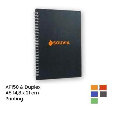 

SOUVIA - Notes Hardcover Spiral A5 Full Color Printing Souvenir Promosi Perusahaan