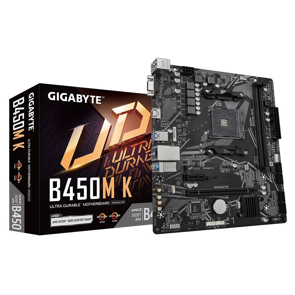 Gigabyte B450M K AMD AM4 B450 DDR4 Motherboard