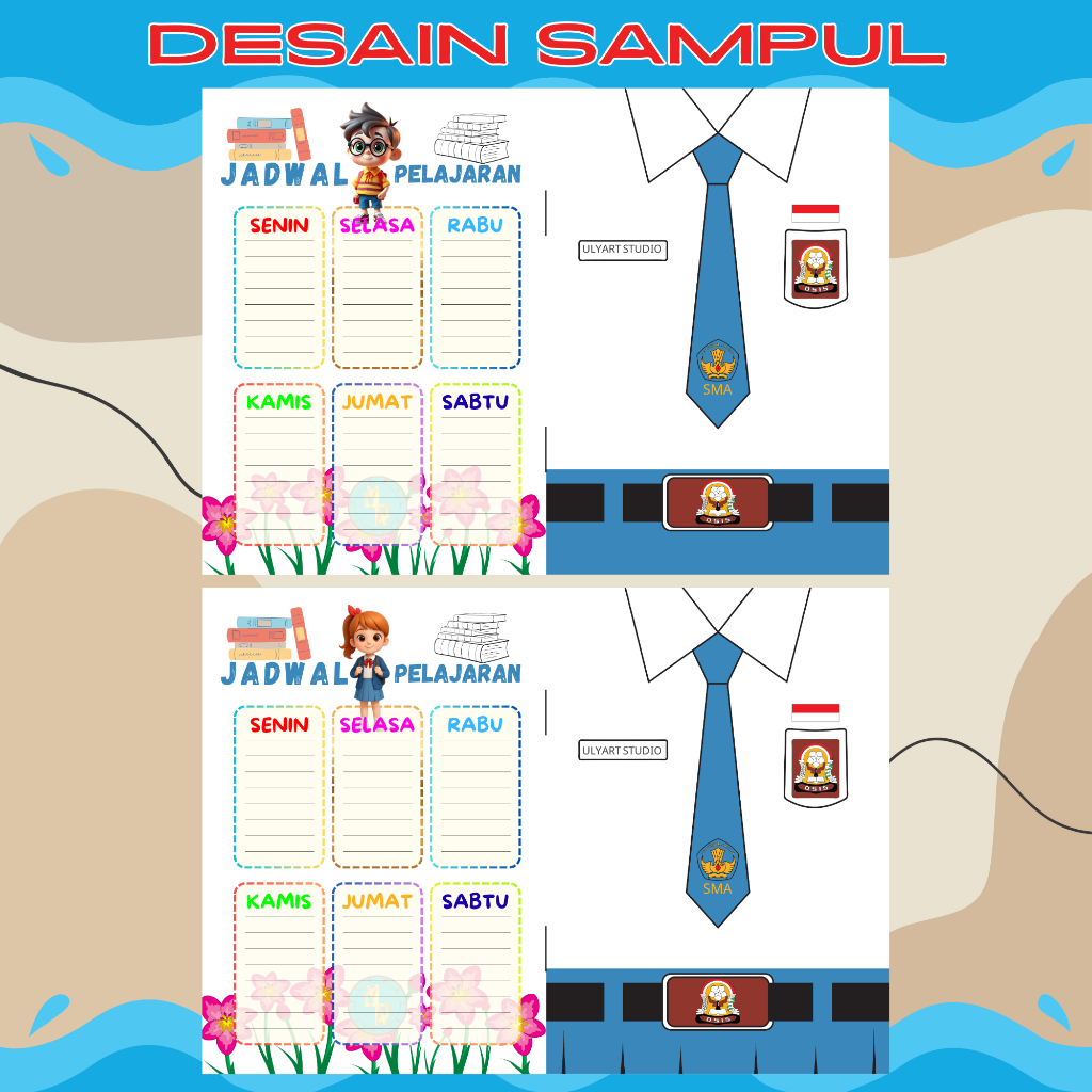 

Buku Tulis Custom Seragam SMA dengan Nama Kostum Berkualitas Bagus Pengiriman Cepat 1 Pak (5 Buku)