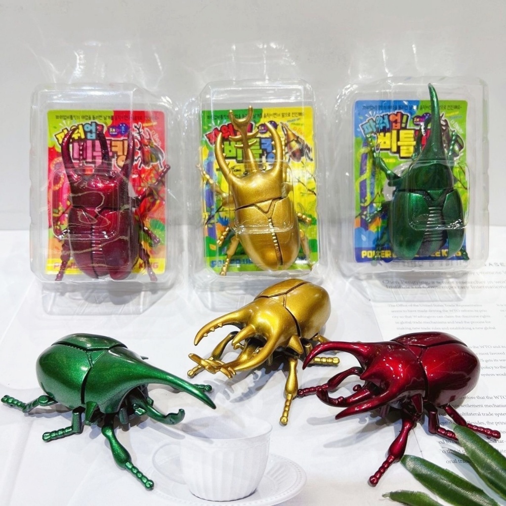 Mainan Serangga Jalan Berputar Kumbang Badak TANPA BATERAI Mainan Edukasi Simulasi Binatang Hewan