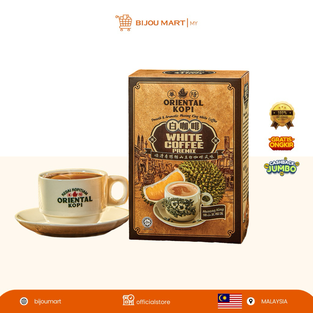 [ MALAYSIA ORIGINAL ] ORIENTAL KOPI MUSANG KING WHITE COFFEE ( 1 BOX ISI 10 PCS )