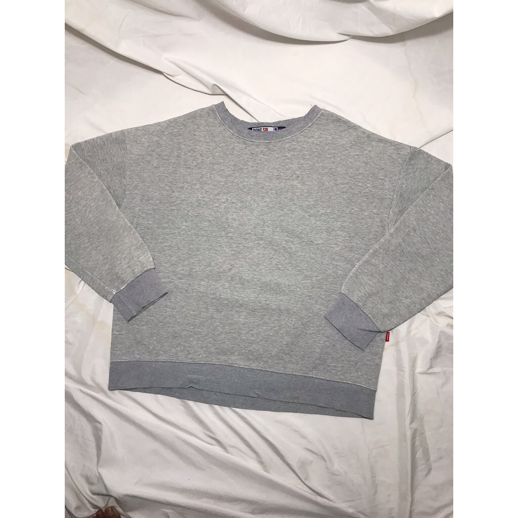 Nego Boskuu > Dongsin Basic Crewneck Original Made in Korea - Light Grey (Outfit/Pakaian)|Preloved/2