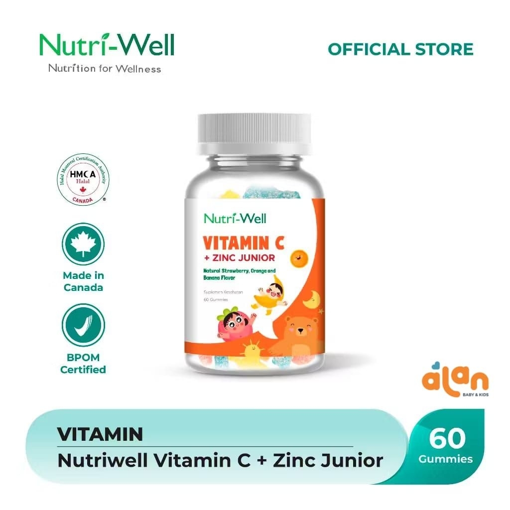 Alan Baby Kids - Nutriwell Vitamin C + Zinc Junior - 60 Gummies
