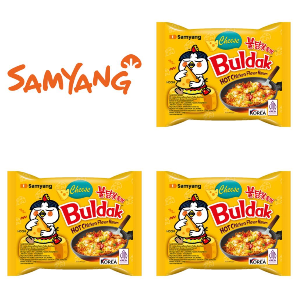 Samyang Buldak Mi Instan Ramen Ayam Pedas Keju 140 Gr