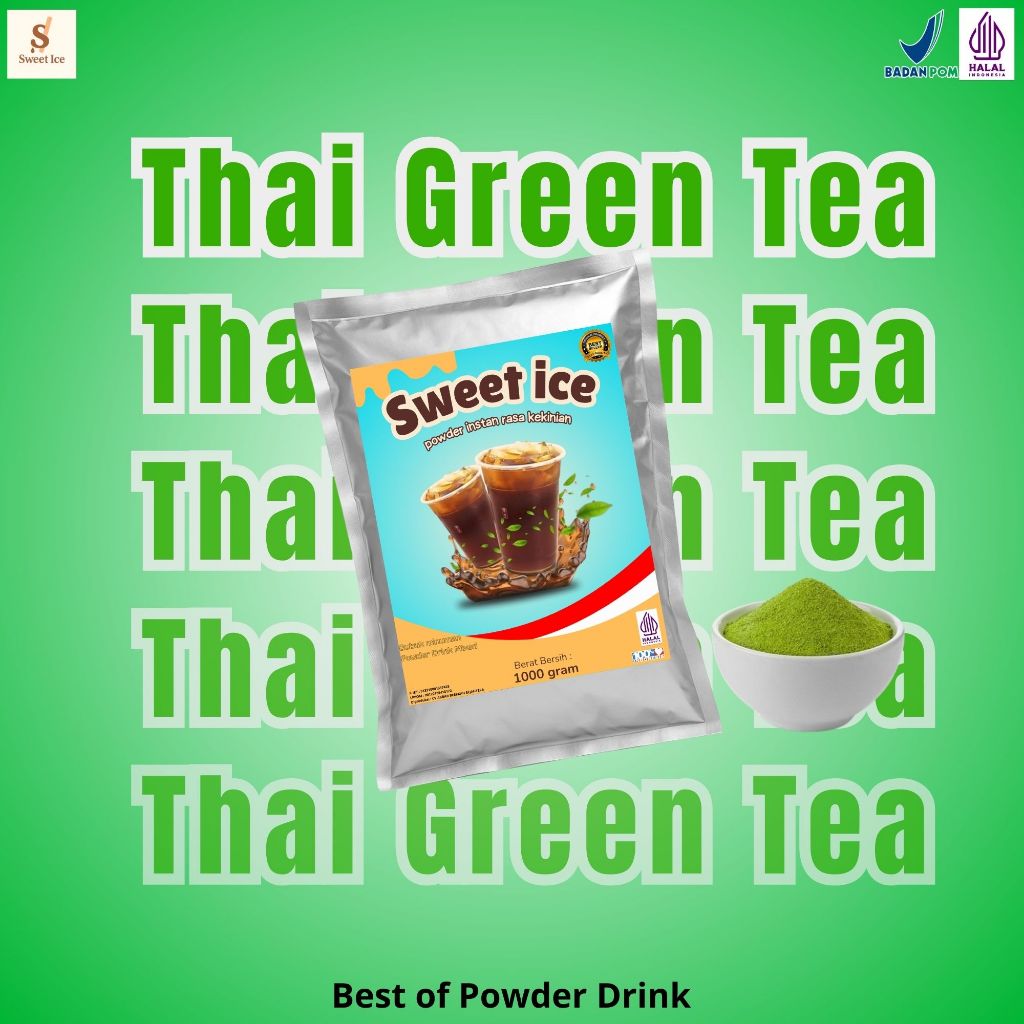 

Bubuk Minuman Thai Green Tea 1KG Teh Hijau