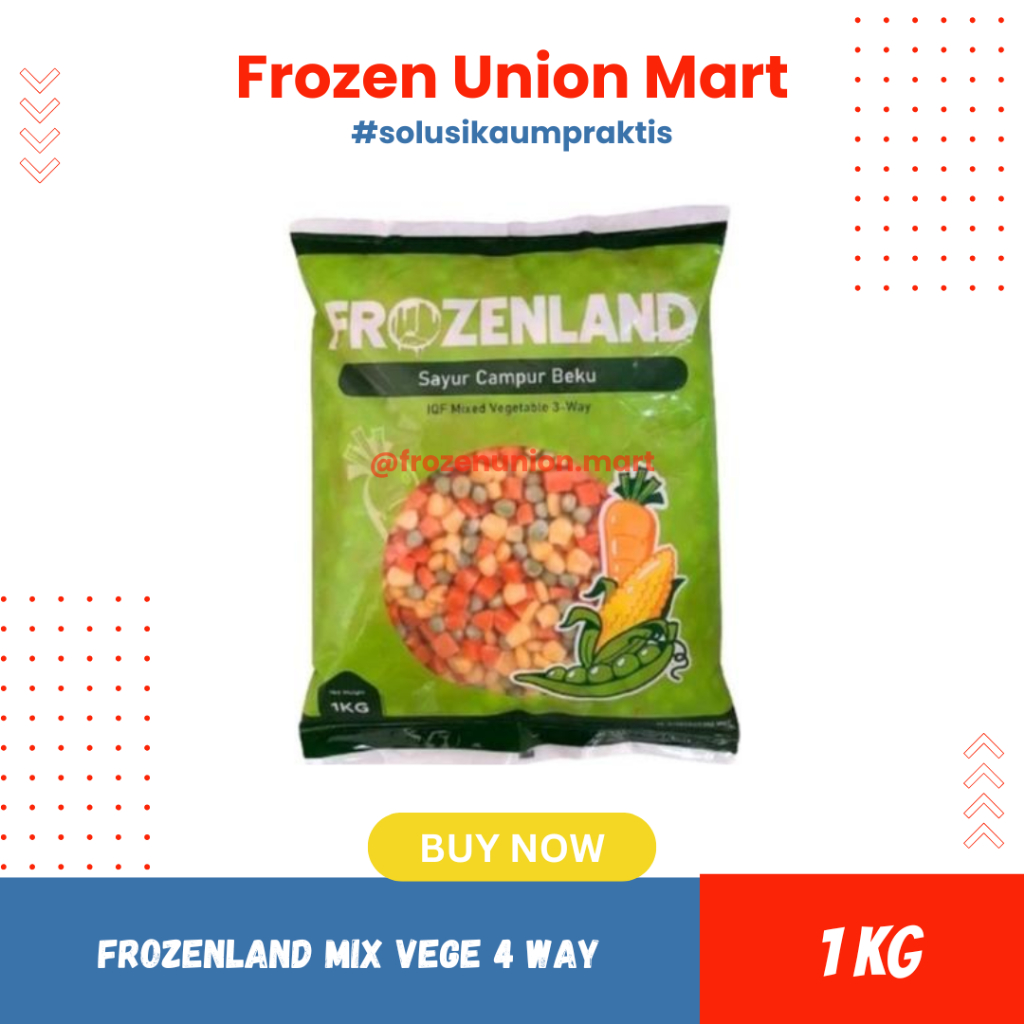 

Frozenland Mix Vege 4 Way 1 KG | Sayuran Campur 4 macam