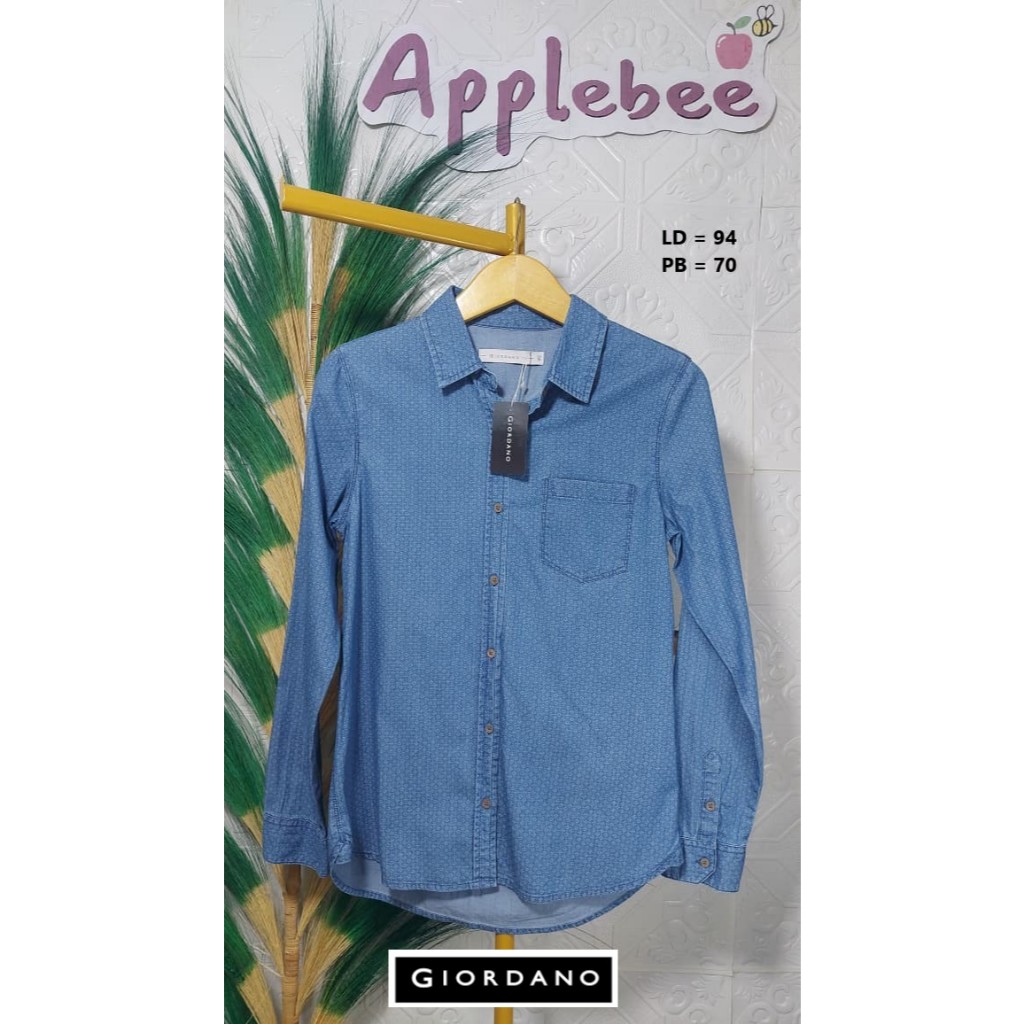 Kemeja Denim Biru by GIordano