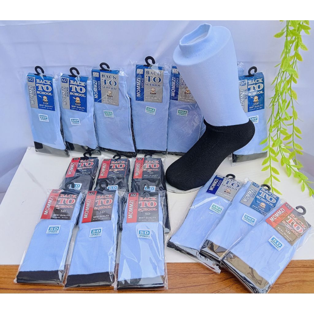 (12 Pasang) Grosir Kaos Kaki Sekolah/Grosir Kaos Kaki Sekolah Murah/ Kaos Kaki Sekolah panjang/Kaos 