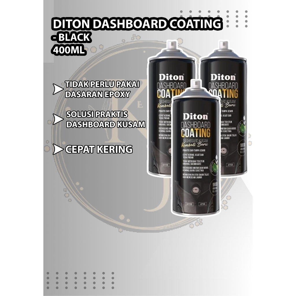 Diton Premium Dashboard Coating 400ml Black || Diton Premium Dashboard Coating 300ml Original Black