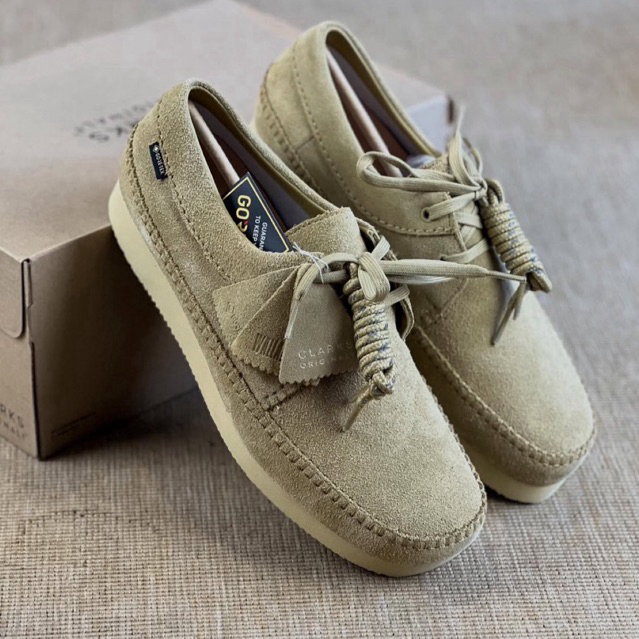 Clarks Wallabee Weaver Maple Suede Gore-Tex Original Resmi