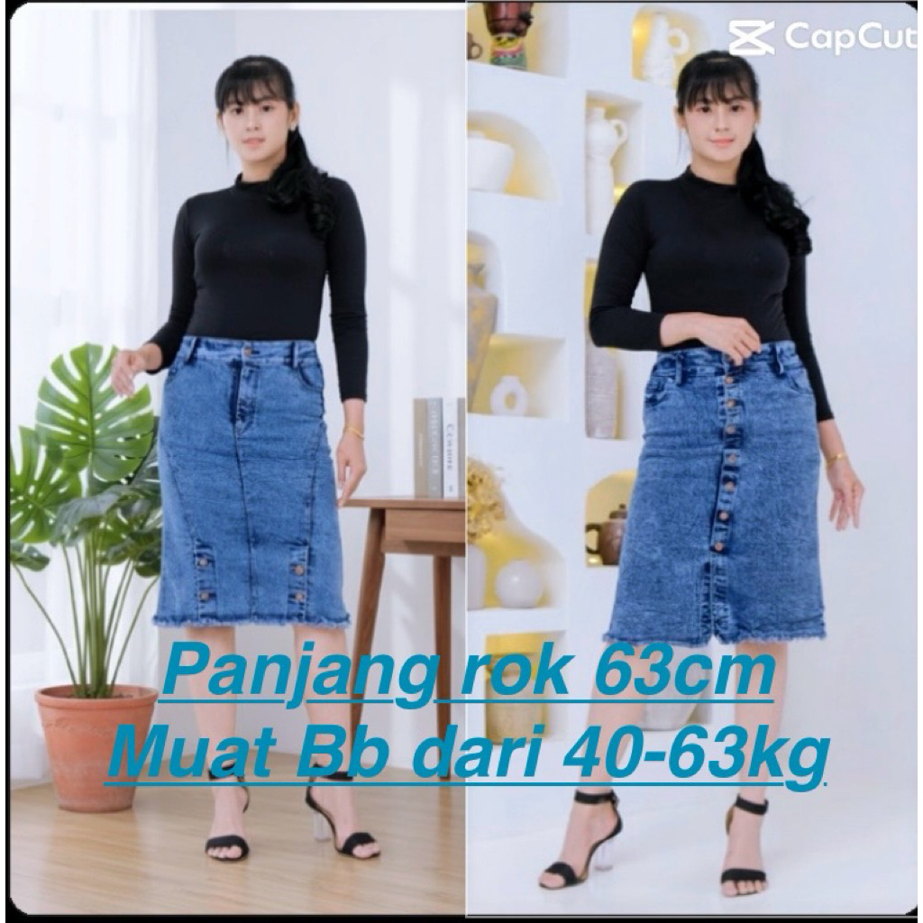 ROK SPAN 7/8 JEANS STREACH//MELAR DIPAKAI