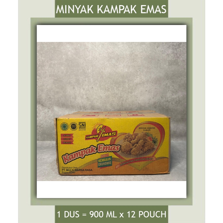 Minyak Goreng Kampak Emas 900 ml x 12 Pouch (1 DUS)