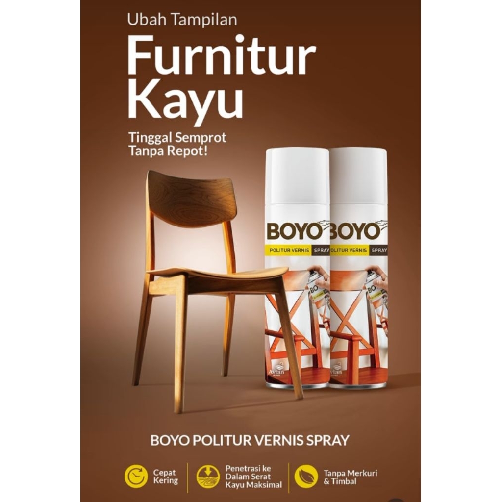 boyo politur vernis spray