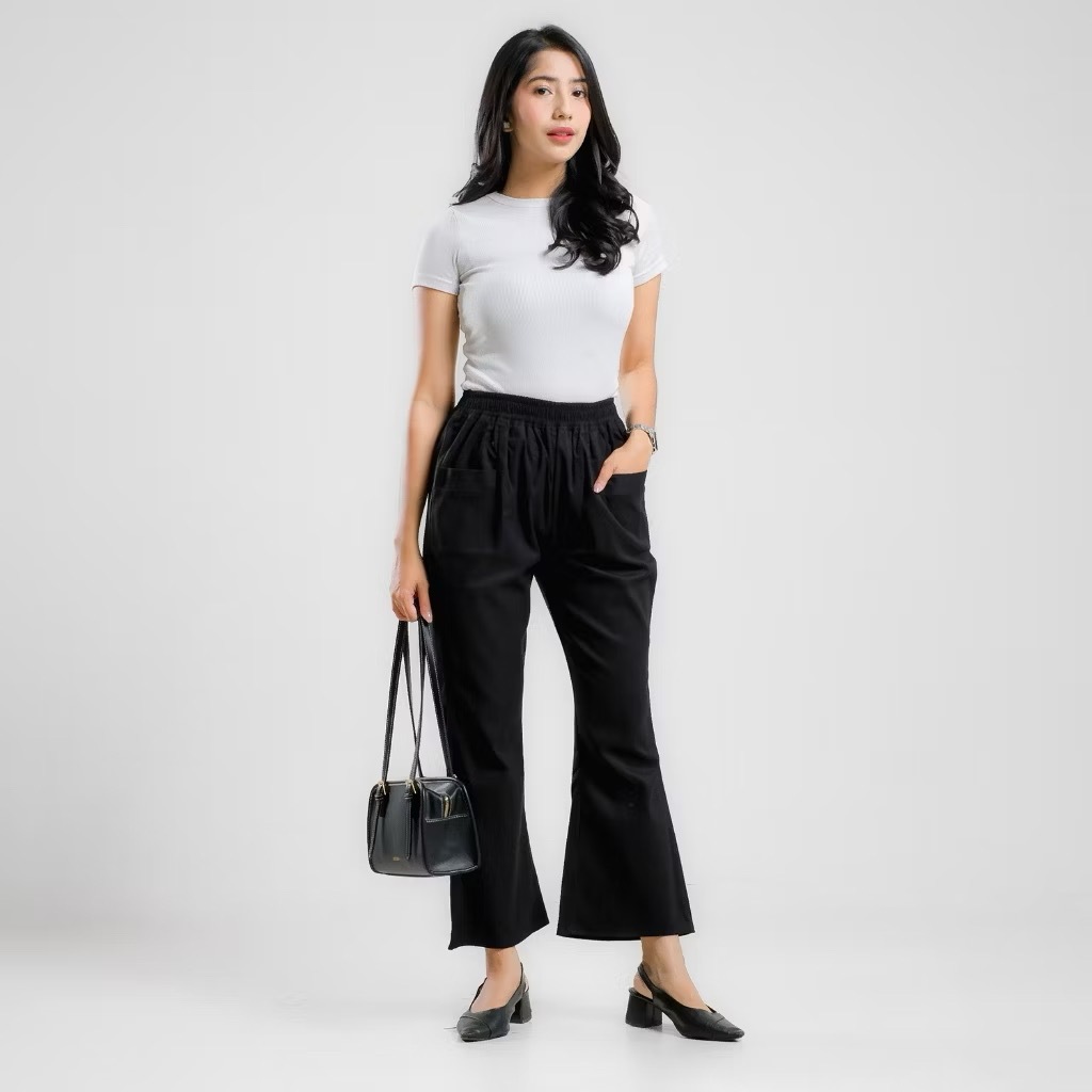 CELANA  CUTBRAY WANITA CHINO MELAR ELASTIS PINGGANG KARET