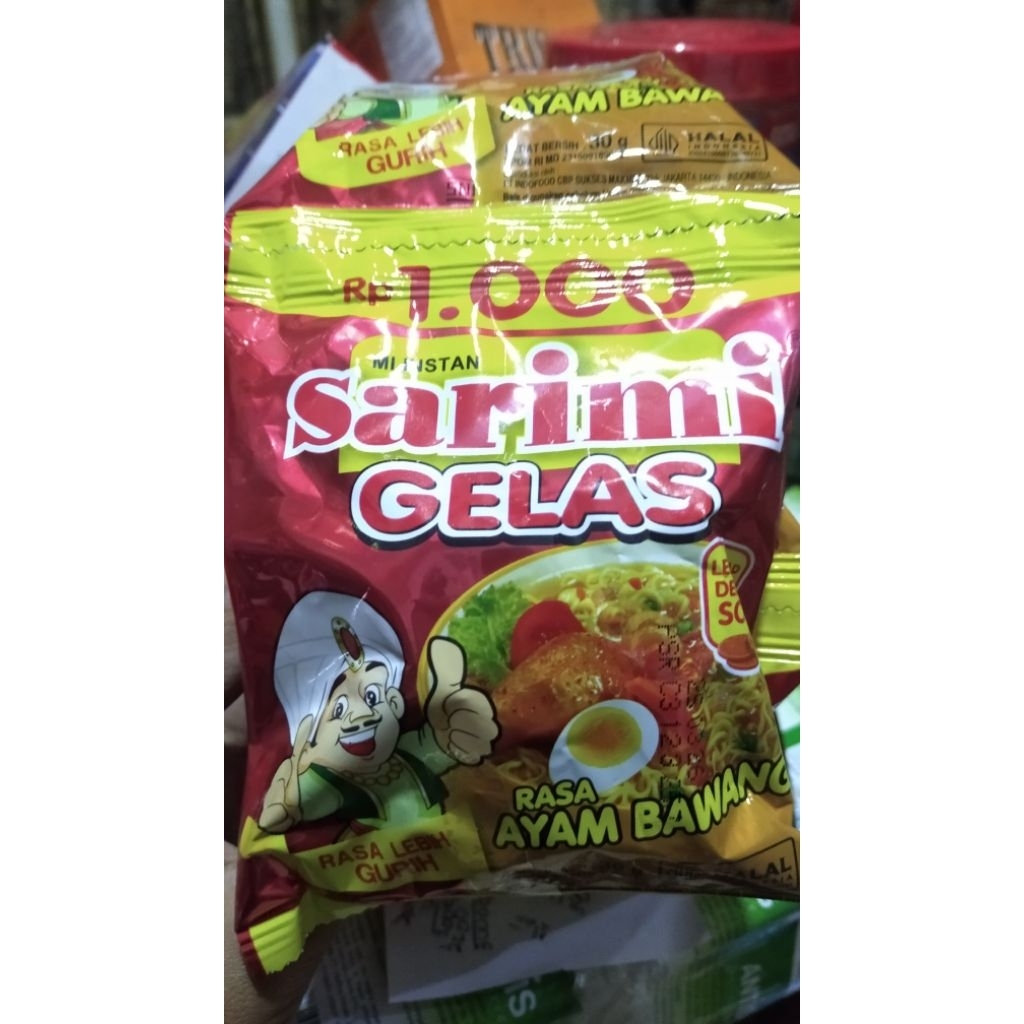 MieInstan/Sarimi Gelas rasa Ayam Bawang (1renceng)