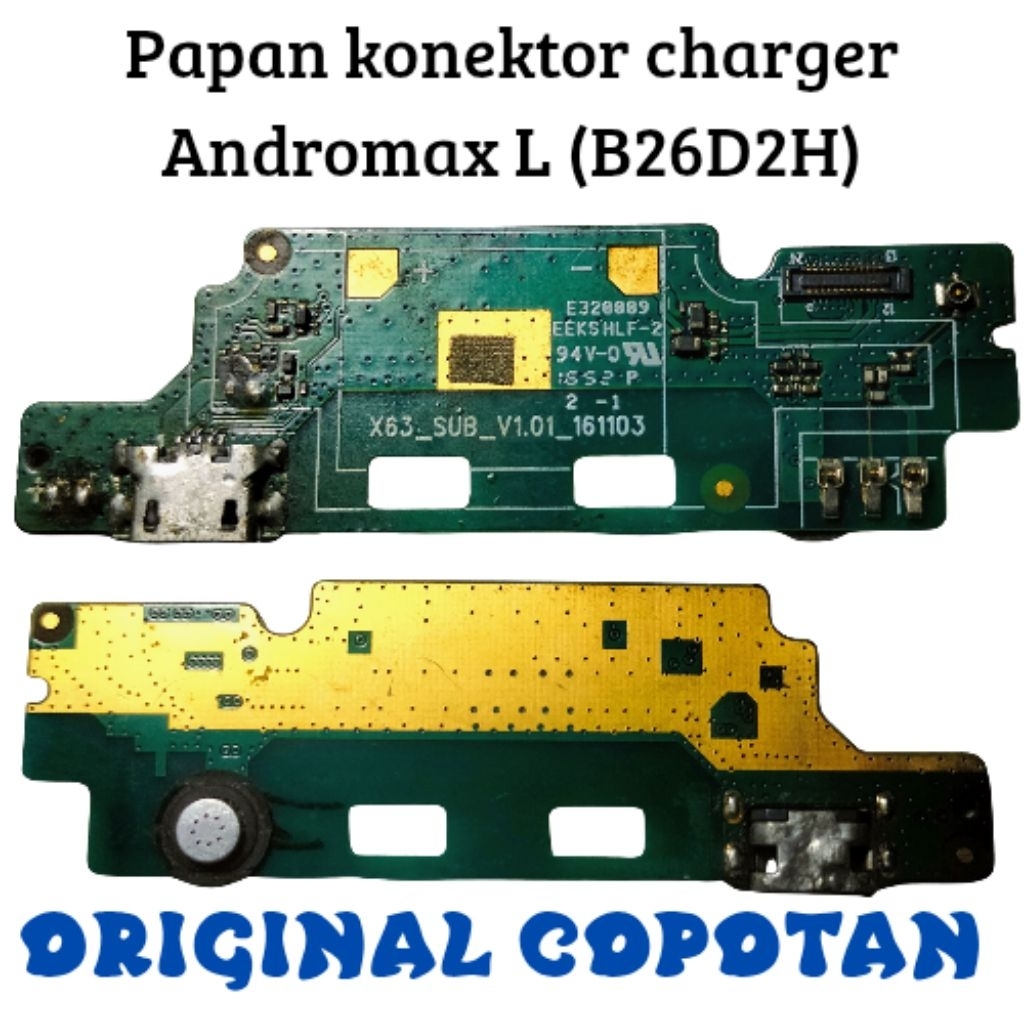 papan konektor charger cas Andromax L (B26D2H) original copotan