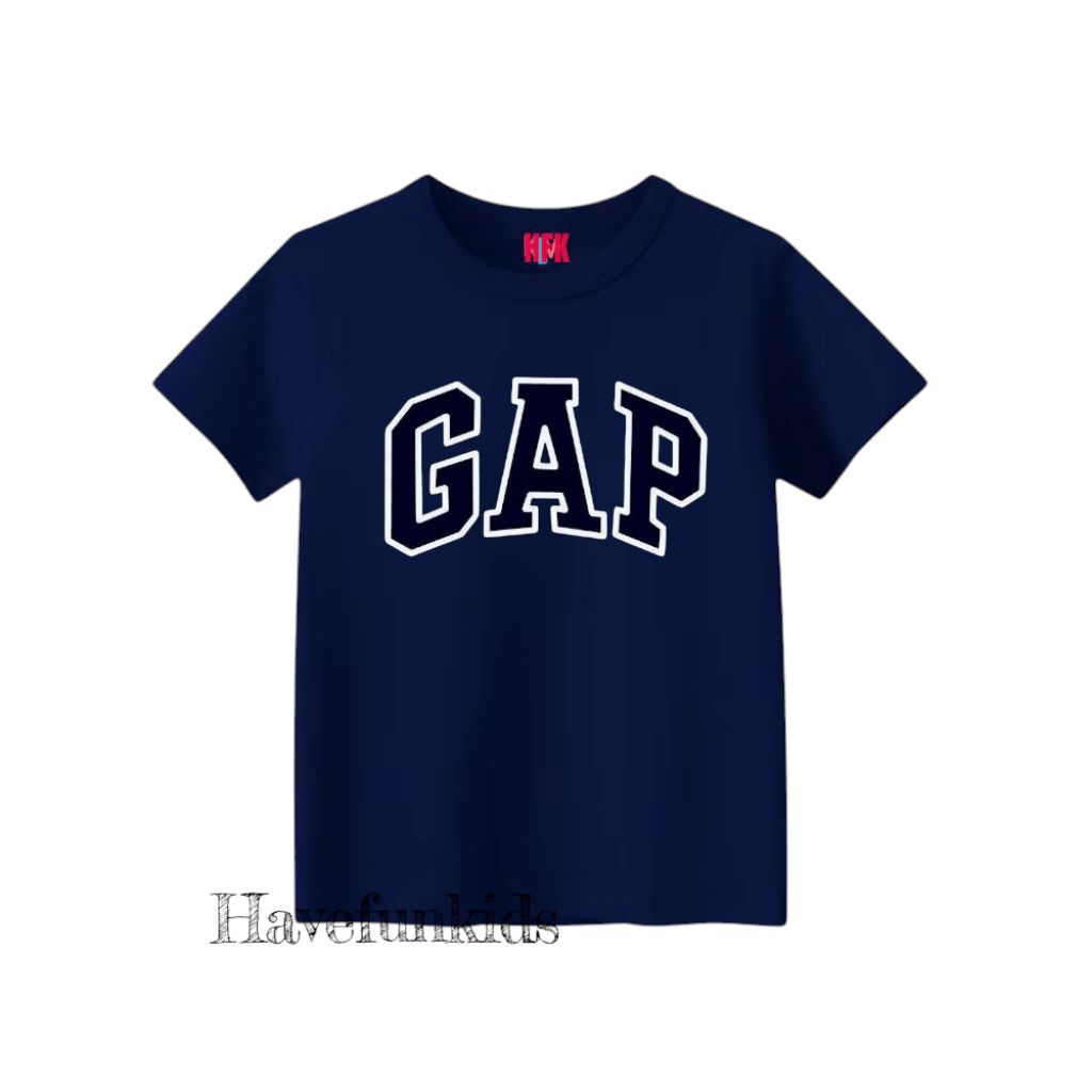 Kaos atasan anak laki-laki/perempuan GAP bahan cotton combed 30s untuk usia 2-12 tahun