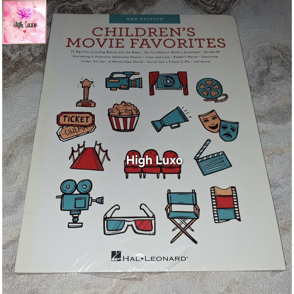 Buku Easy Piano Children's Movie Favorites 2nd Edition Music Musik English Impor Import Bahasa Inggr
