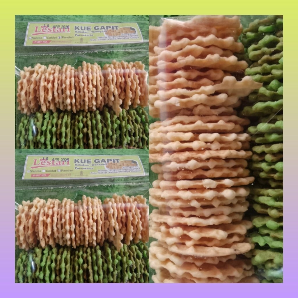 

3 Bungkus kue gapit manis bakar vanila pandan | Kue Gapit bakar panggang | Gapit panggang | Cemilan sehat panggang | Kue Gapit | Makanan sehat bakar